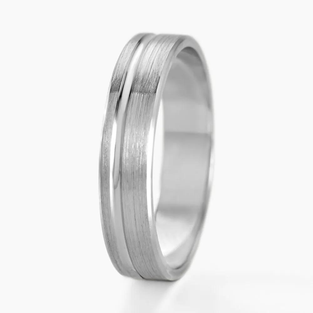 Alliance Abygail Ruban Plat Argent Blanc|Marc Orian Outlet