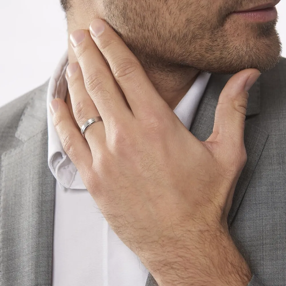 Alliance Abygail Ruban Plat Argent Blanc|Marc Orian Outlet
