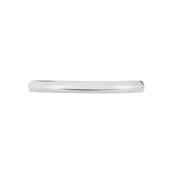 Alliance Aphroditia Demi Jonc Bombé Platine Blanc