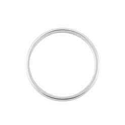 Alliance Aphroditia Demi Jonc Bombé Platine Blanc