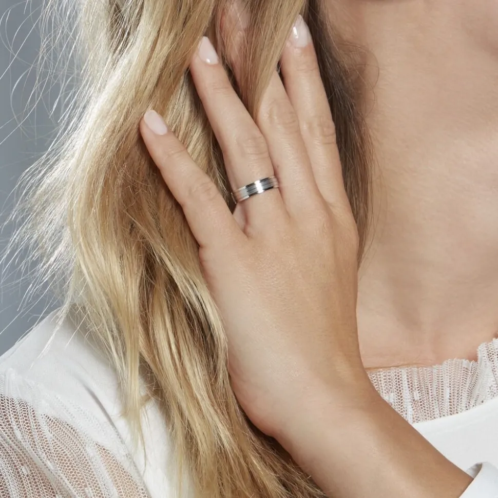 Alliance Basile Ruban Plat Or Blanc