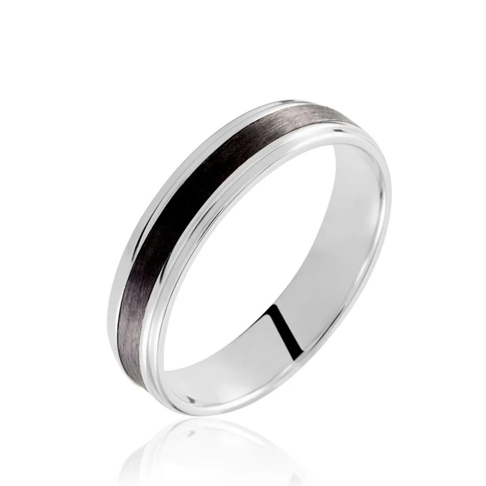 Alliance Camille Ruban Plat Or Blanc