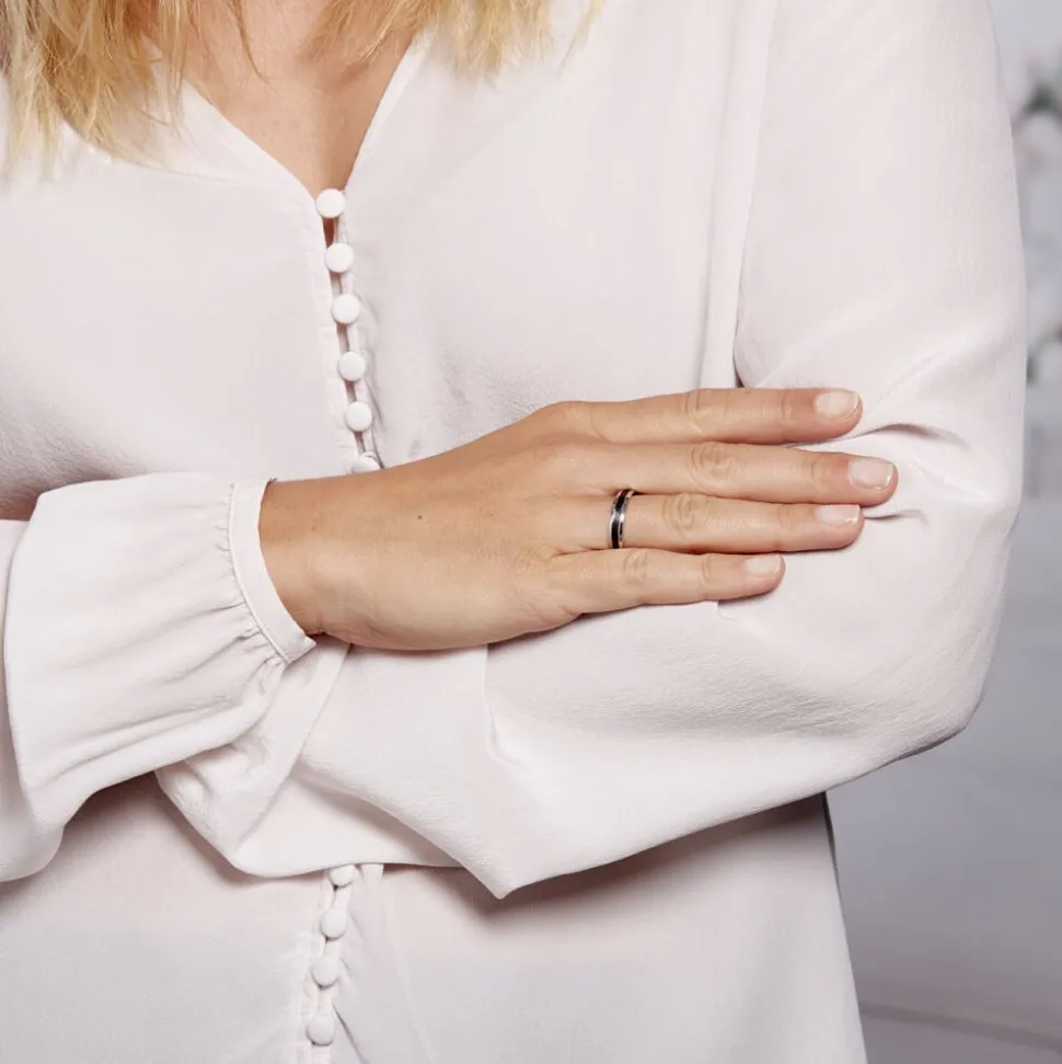 Alliance Camille Ruban Plat Or Blanc