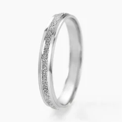 Alliance Caroline Sablee Ruban Plat Or Blanc