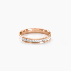 Alliance Caroline Sablee Ruban Plat Or Bicolore
