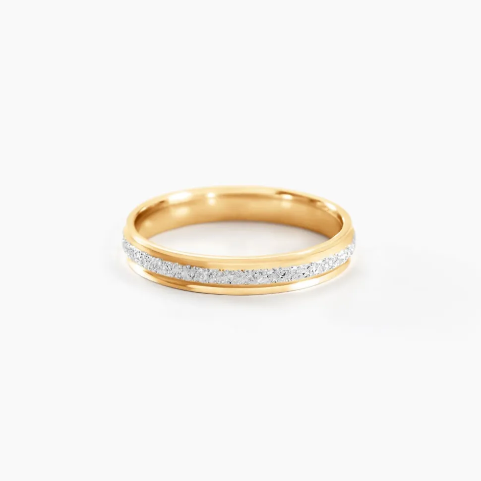 Alliance Caroline Sablee Ruban Plat Or Bicolore