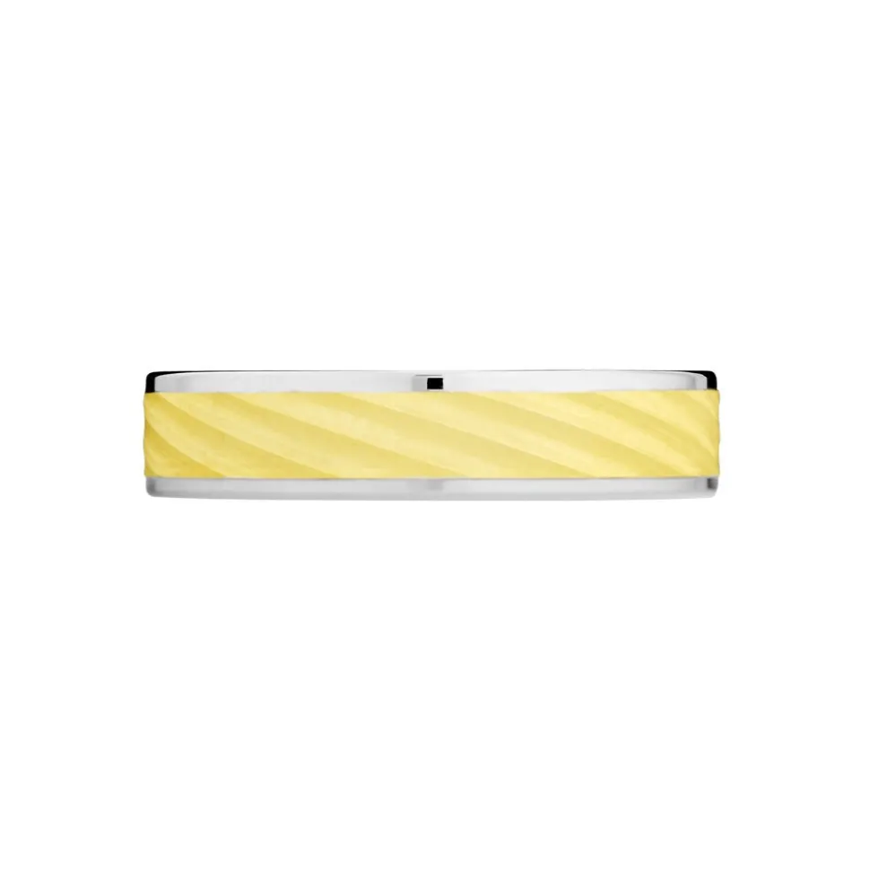 Alliance Cleonice Ruban Plat Or Bicolore
