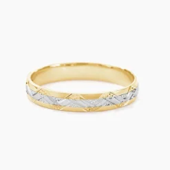 Alliance Clotilde Demi Jonc Classique Or Bicolore
