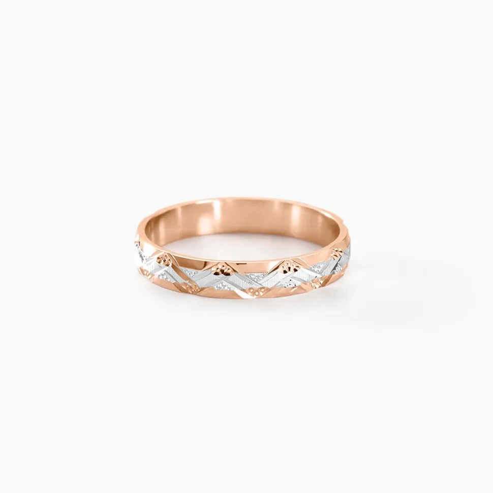 Alliance Clotilde Demi Jonc Classique Or Bicolore