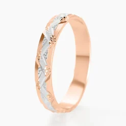Alliance Clotilde Demi Jonc Classique Or Bicolore