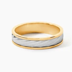 Alliance Effet Mat Ruban Plat Or Bicolore|Marc Orian Discount