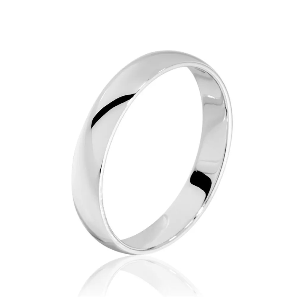 Alliance Elfi Ruban Bombé Argent Blanc|Marc Orian Sale
