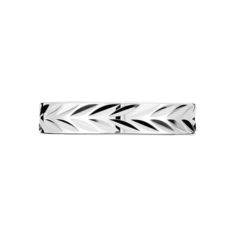 Alliance Epi Ruban Plat Or Blanc