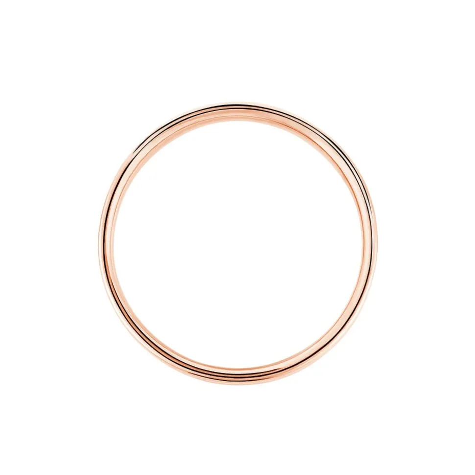 Alliance Fantaisie Diamantee Ruban Plat Or Bicolore
