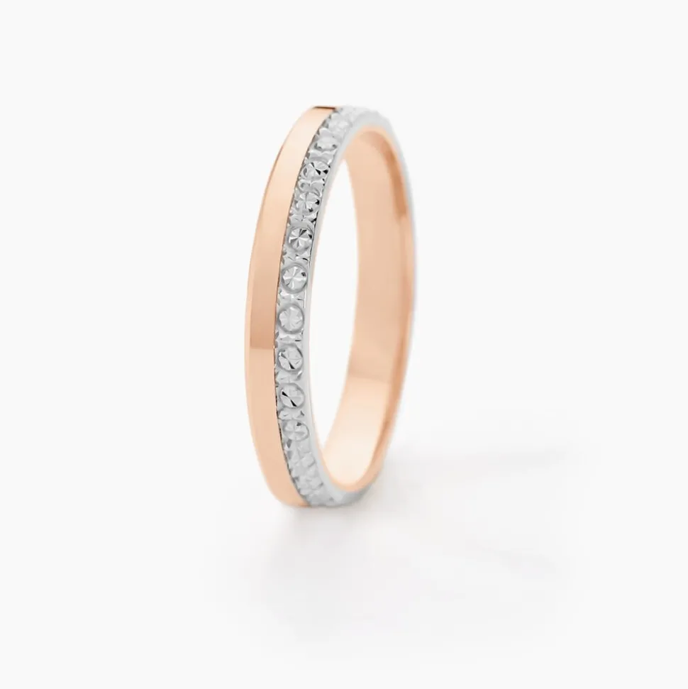 Alliance Fantaisie Diamantee Or Bicolore