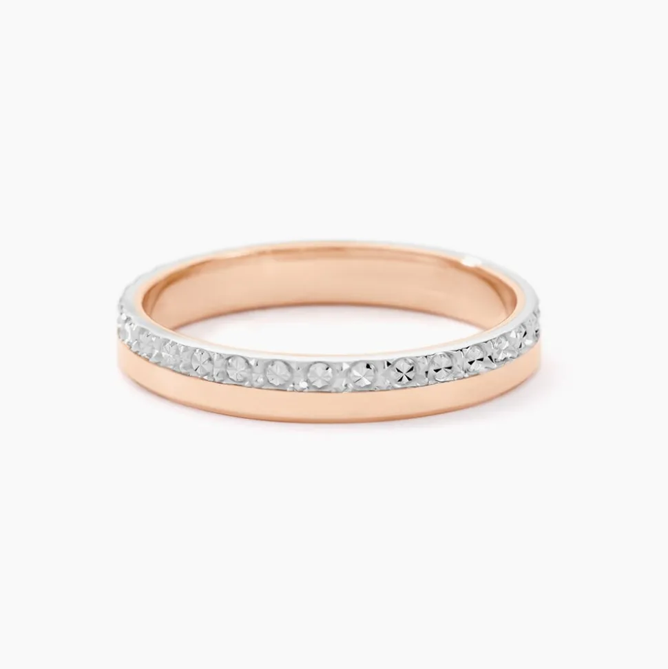 Alliance Fantaisie Diamantee Or Bicolore