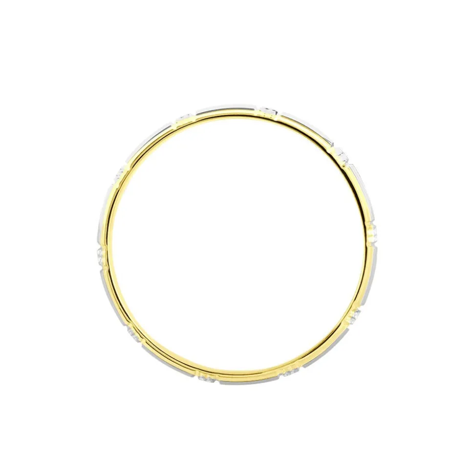 Alliance Fantaisie Ruban Plat Or Bicolore