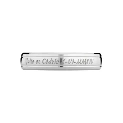 Alliance Fleur De Peau Ruban Bombé Or Blanc
