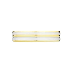 Alliance Givree Ruban Plat Or Bicolore