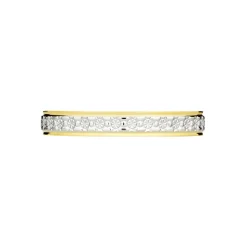 Alliance Grain De Folie Diamantee Ruban Plat Or Bicolore