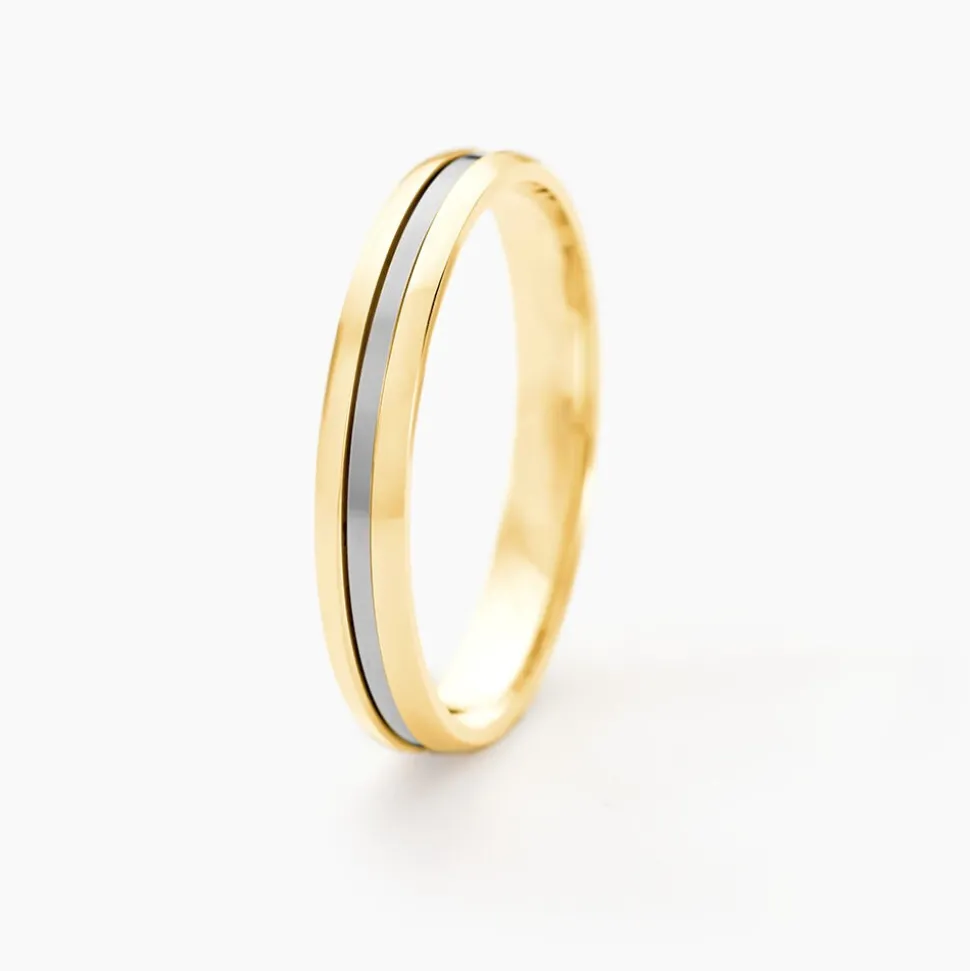 Alliance Jodelle Ruban Plat Or Bicolore