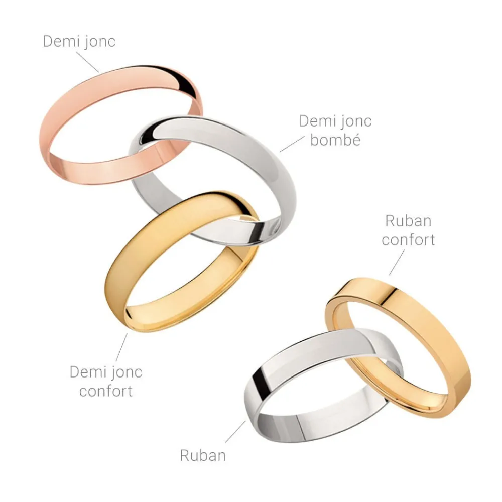 Alliance Leandro Ruban Argent Bicolore|Marc Orian Outlet