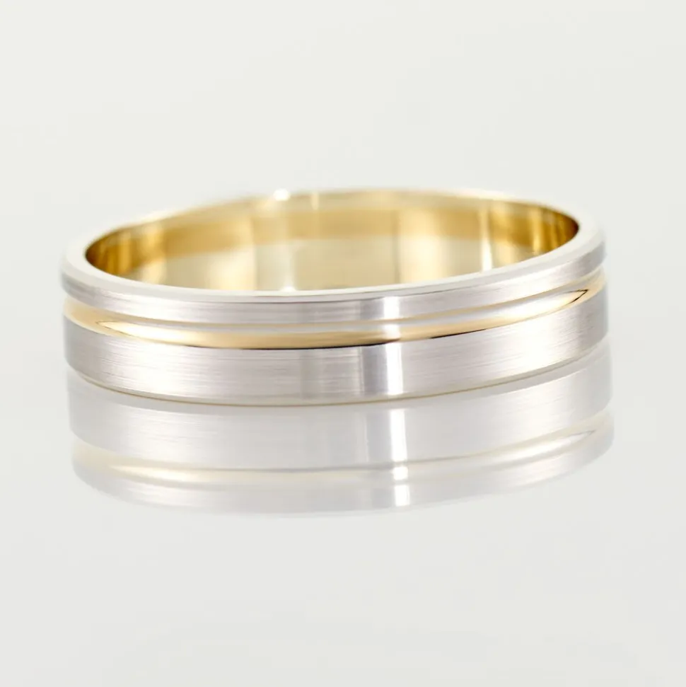 Alliance Marcio Ruban Plat Or Bicolore