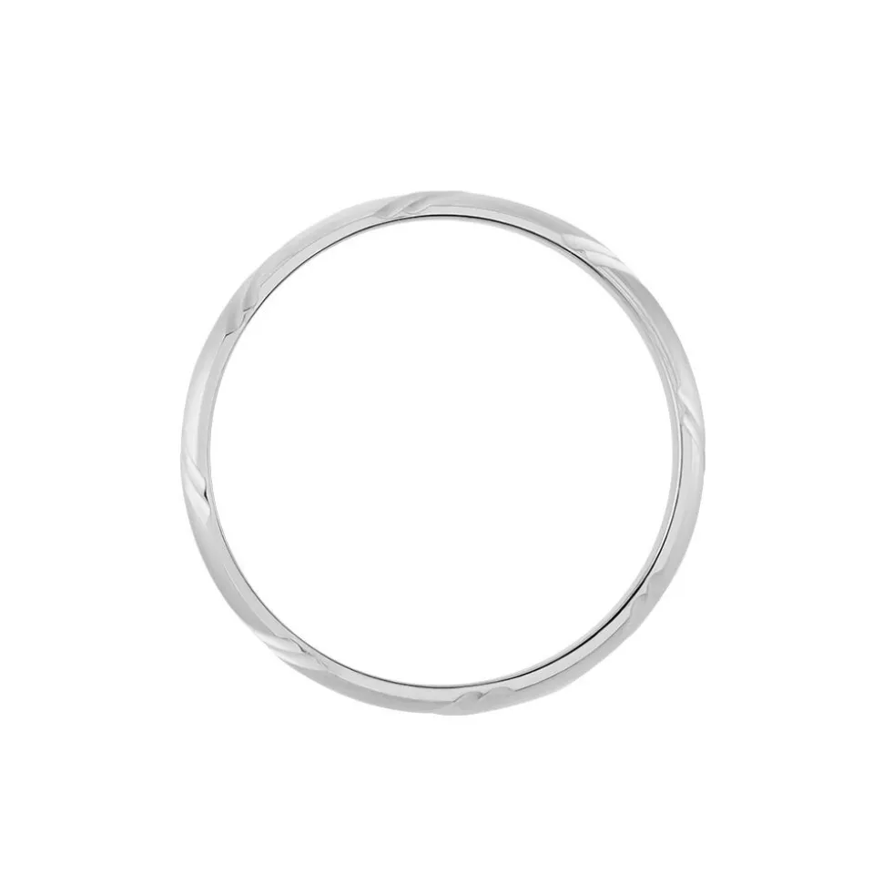 Alliance Marlon Demi Jonc Classique Or Blanc