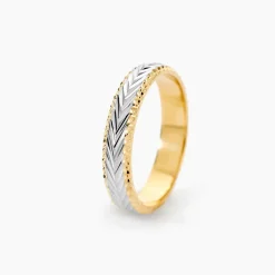 Alliance Marzelle Ruban Plat Or Bicolore|Marc Orian Best
