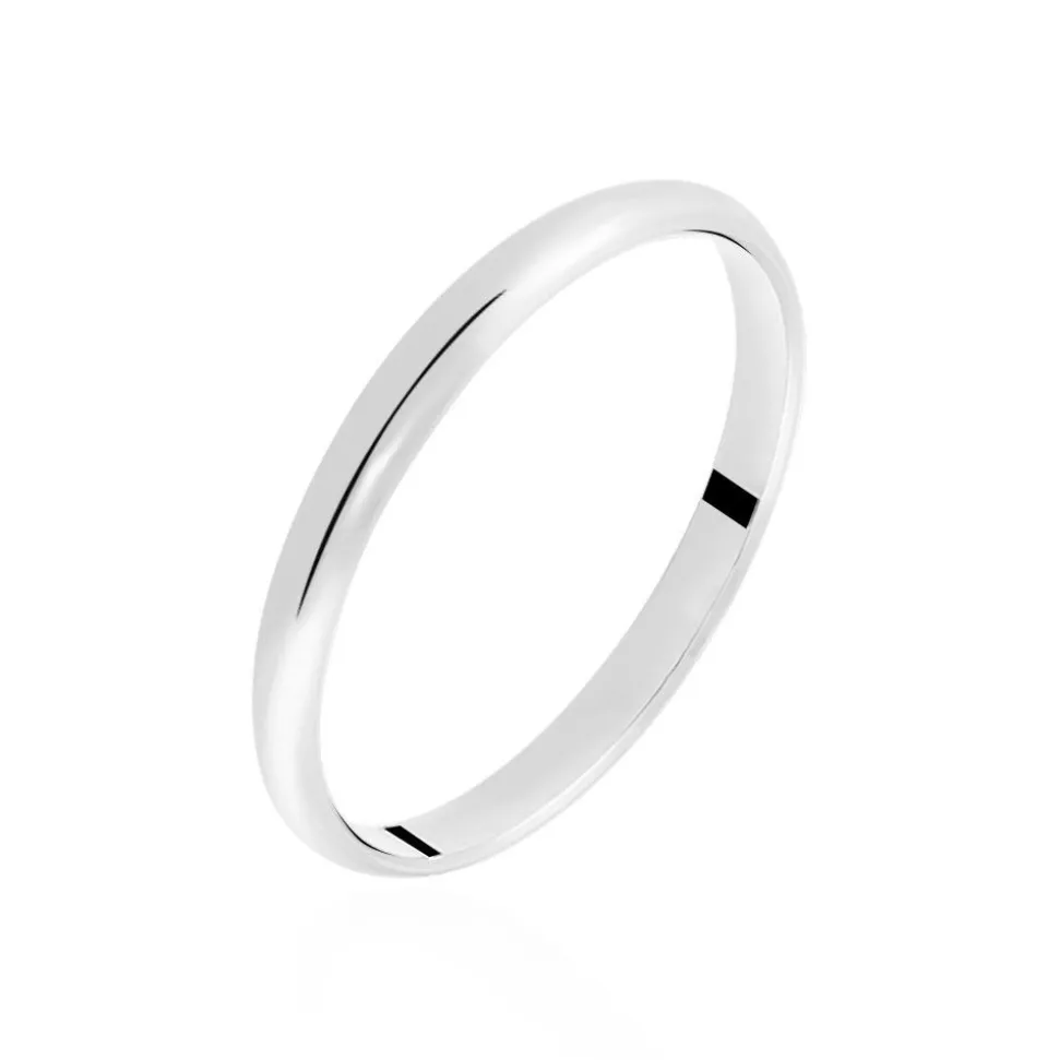 Alliance Meredithe Demi Jonc Classique Platine Blanc