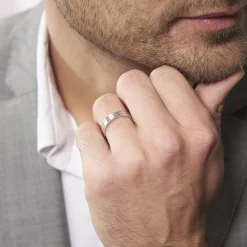 Alliance Naidy Ruban Plat Argent Blanc|Marc Orian Clearance
