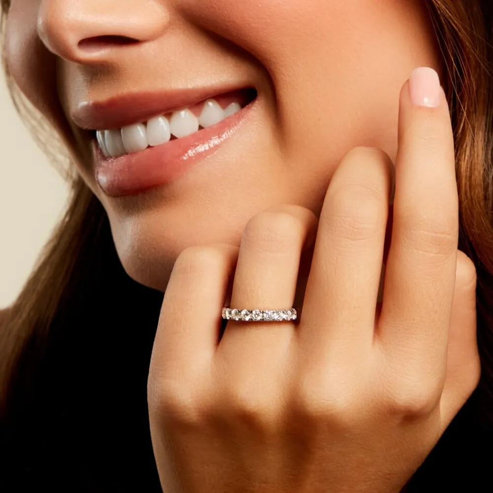 Alliance Pristina Ld Platine Blanc Diamant Synthétique|Marc Orian Outlet