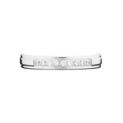 Alliance Serti Pave Or Blanc Diamant