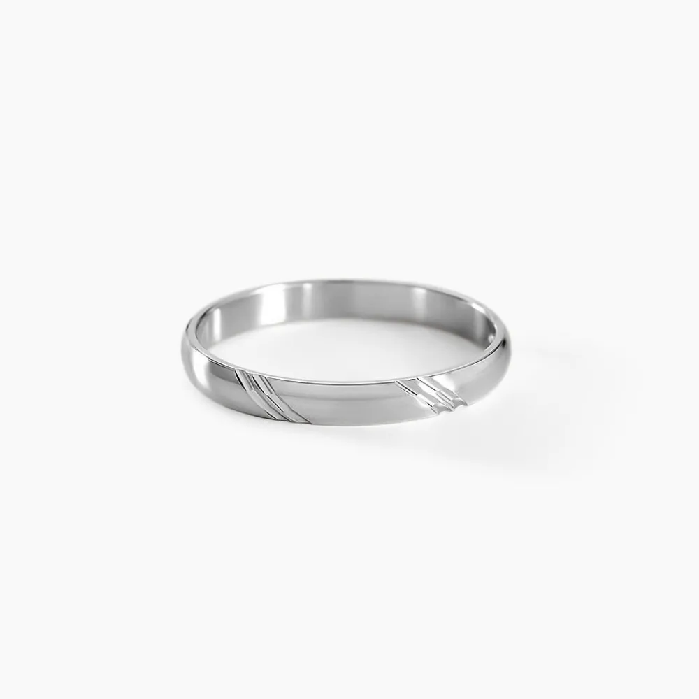 Alliance Soriya Demi Jonc Classique Argent Blanc|Marc Orian Online