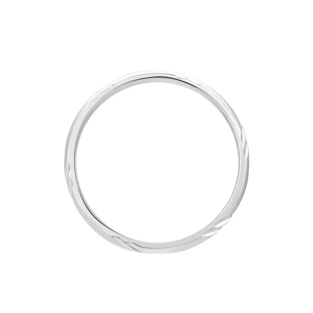 Alliance Soriya Demi Jonc Classique Argent Blanc|Marc Orian Online