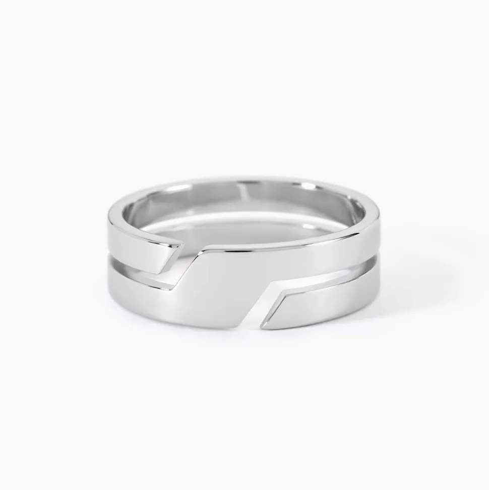 Bague Achille Acier Blanc