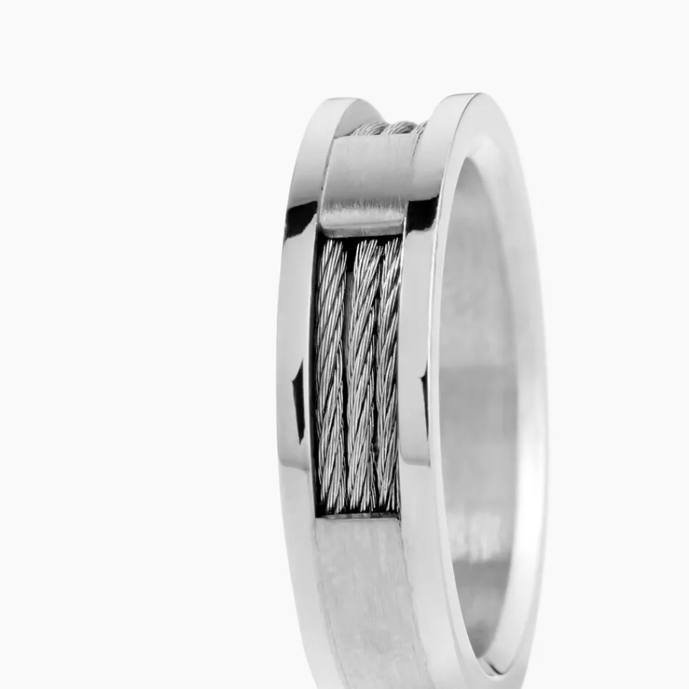 Bague Acier Blanc|PHEBUS HIM Sale