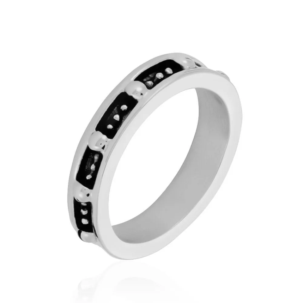 Bague Acier Blanc Ghislain|Marc Orian Discount