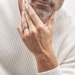 Bague Acier Blanc Gordon|Marc Orian Discount