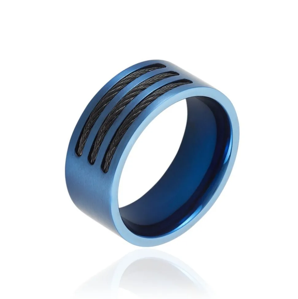 Bague Acier Bleu Luke