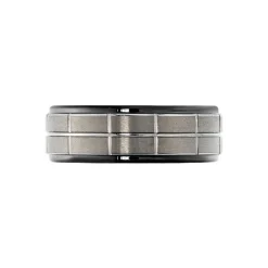 Bague Acier Noir