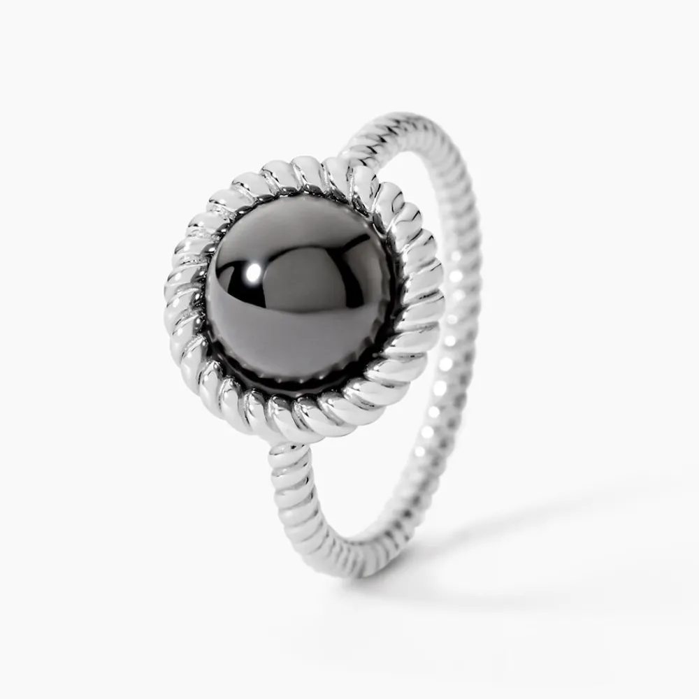 Bague Adelyne Argent Blanc Céramique|Marc Orian New