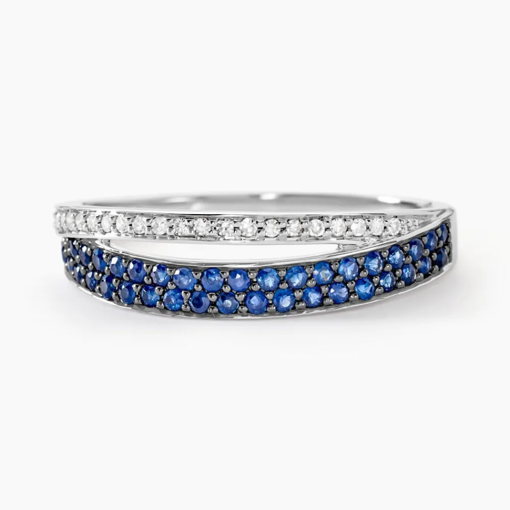 Bague Agapanthe Or Blanc Saphir Et Diamant|Marc Orian Outlet