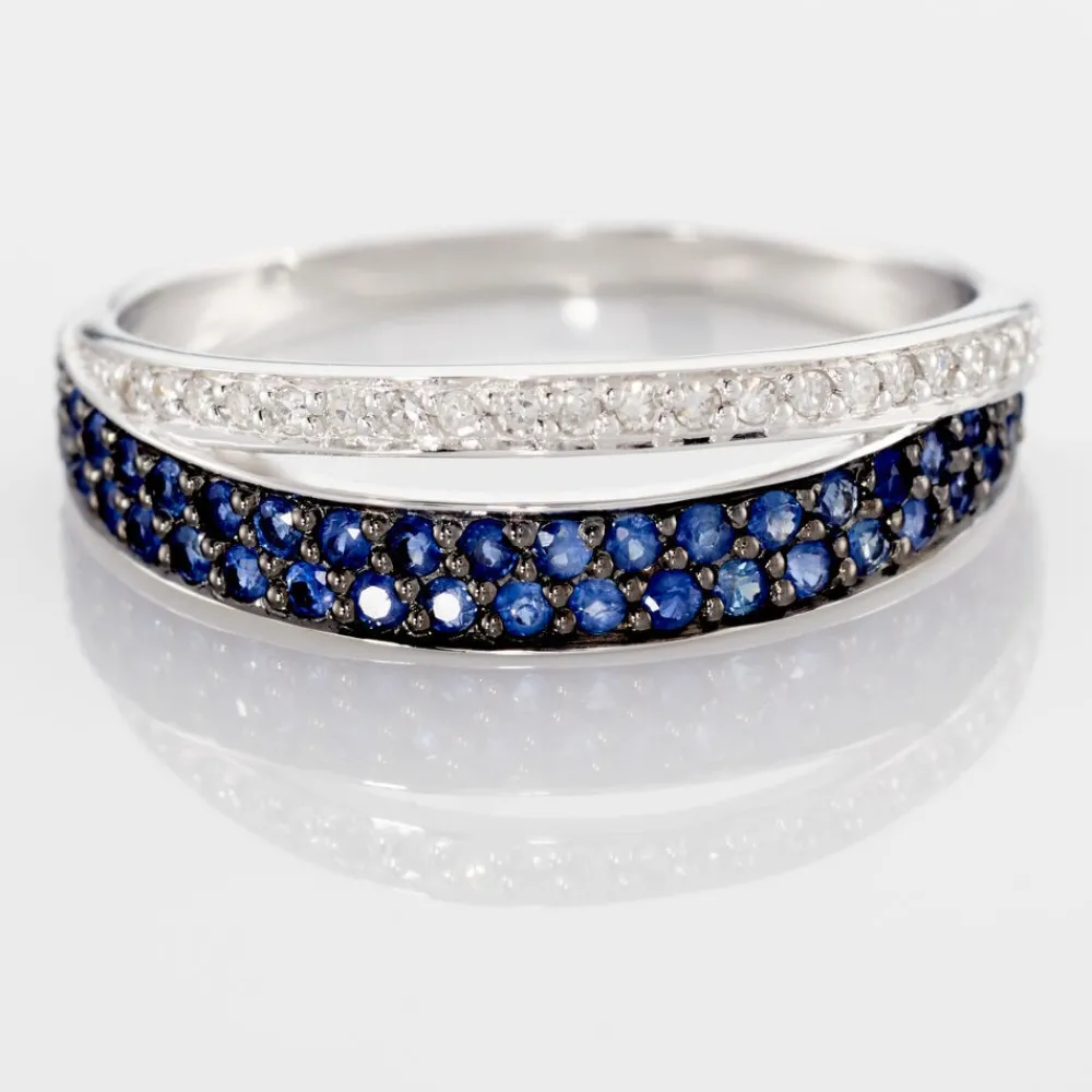 Bague Agapanthe Or Blanc Saphir Et Diamant|Marc Orian Outlet