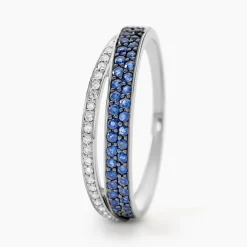 Bague Agapanthe Or Blanc Saphir Et Diamant|Marc Orian Outlet