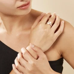 Bague Ajustable Argent Blanc Jeronimo Perle Oxydes De Zirconium|Marc Orian Discount
