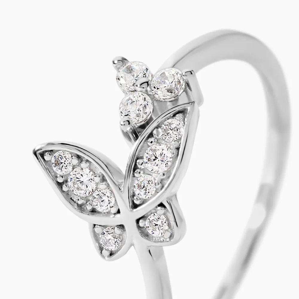 Bague Ajustable Cadfan Argent Blanc Oxyde De Zirconium|Marc Orian Hot