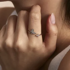 Bague Ajustable Cadfan Argent Blanc Oxyde De Zirconium|Marc Orian Hot