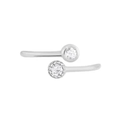 Bague Ajustable Mechte 1 Argent Blanc Oxyde De Zirconium