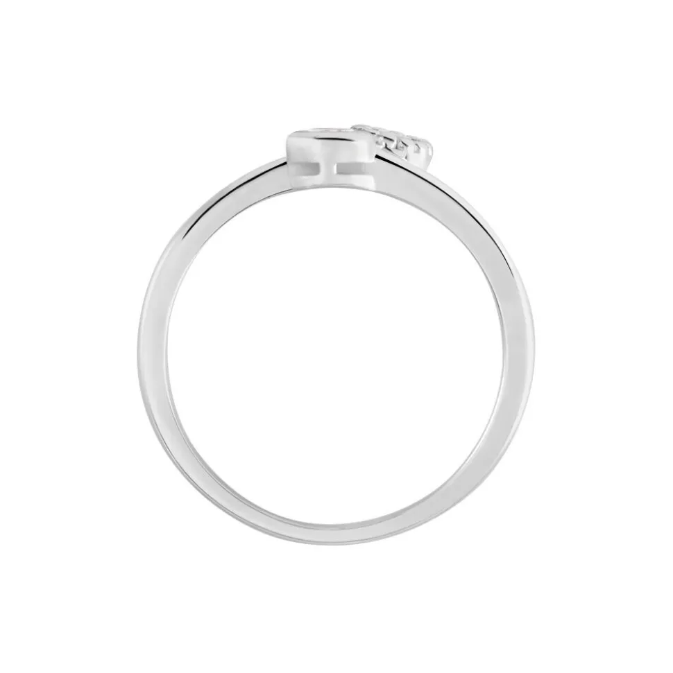 Bague Ajustable Mechte 1 Argent Blanc Oxyde De Zirconium